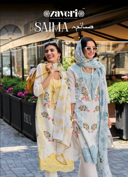 Saima By Zaveri Cotton Embroidery Wholesale Readymade Suits Manufacturers